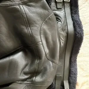 Sandro amber deals shearling jacket
